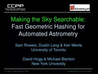 Making the Sky Searchable: Fast Geometric Hashing for Automated Astrometry