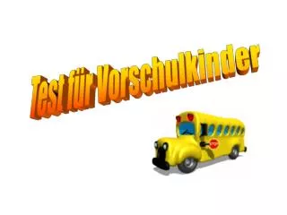 Test für Vorschulkinder