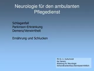 Neurologie für den ambulanten Pflegedienst