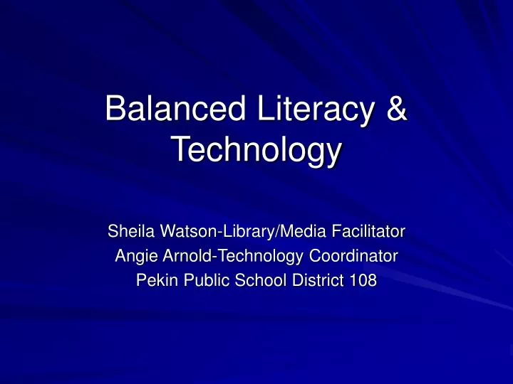 balanced literacy technology