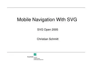 Mobile Navigation With SVG