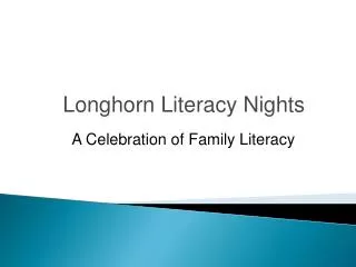 Longhorn Literacy Nights