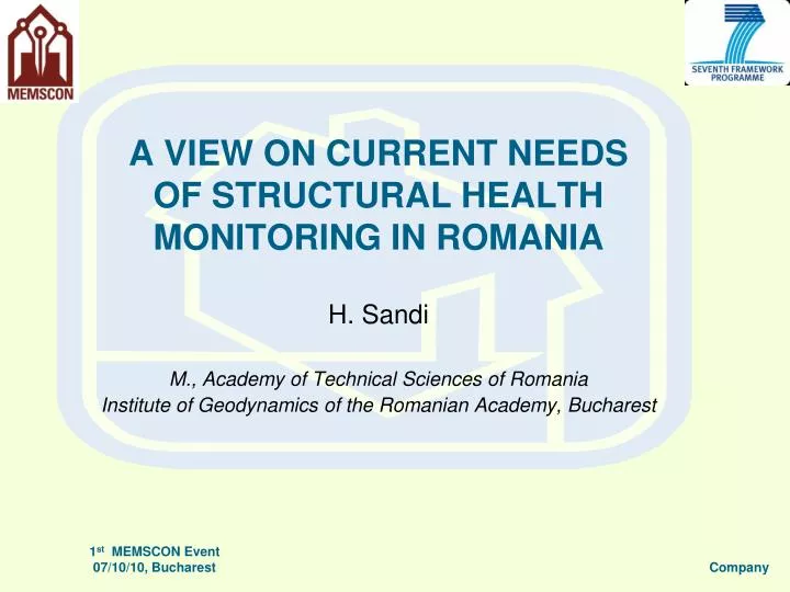 a view on current needs of structural health monitoring in romania