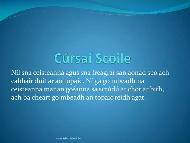 c rsa scoile