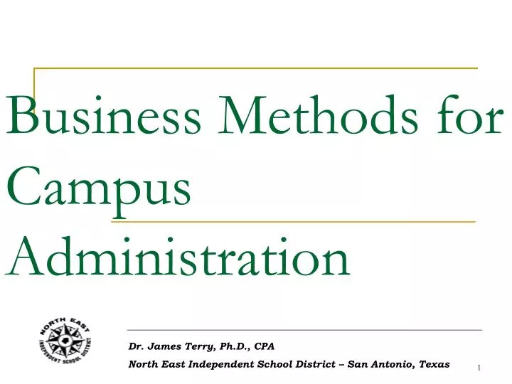 business methods for campus administration
