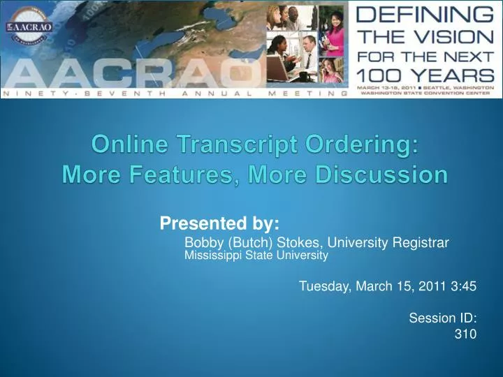 online transcript ordering more features more discussion
