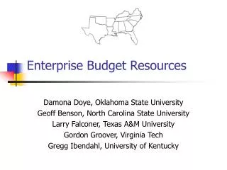 Enterprise Budget Resources