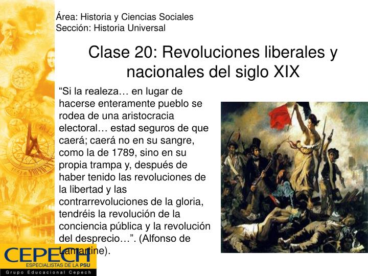 clase 20 revoluciones liberales y nacionales del siglo xix