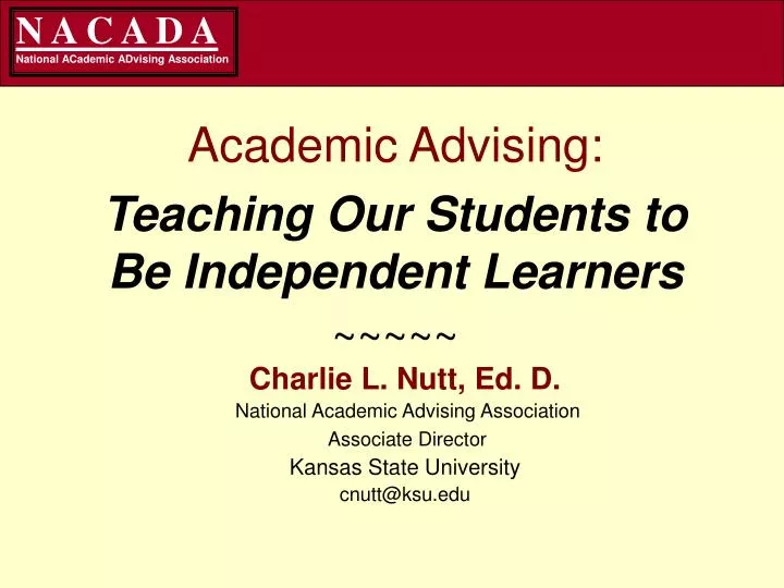 academic advising teaching our students to be independent learners