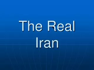 The Real Iran