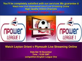 Leyton Orient v Plymouth Live Online English League One