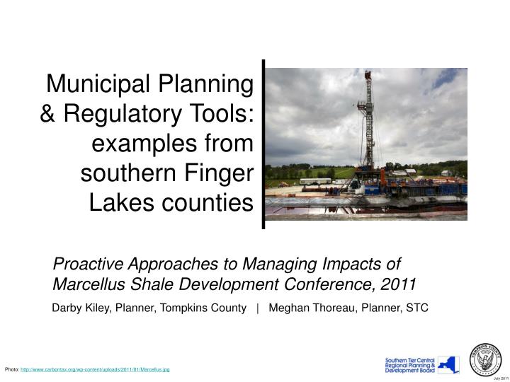 municipal planning regulatory tools examples from southern finger lakes counties