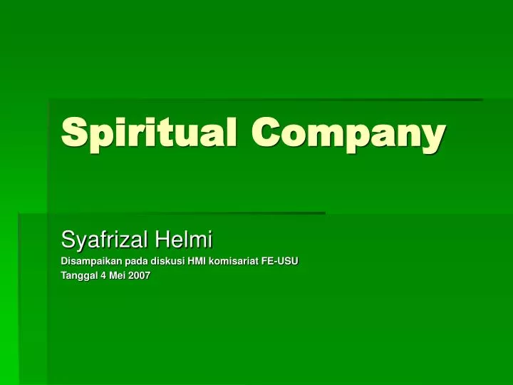 spiritual company