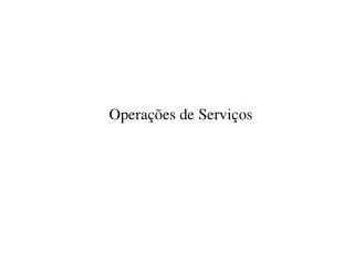 opera es de servi os