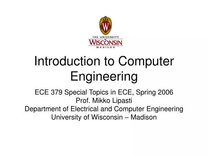 introduction to computer engineering