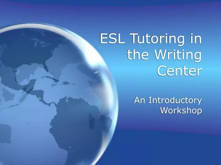 esl tutoring in the writing center