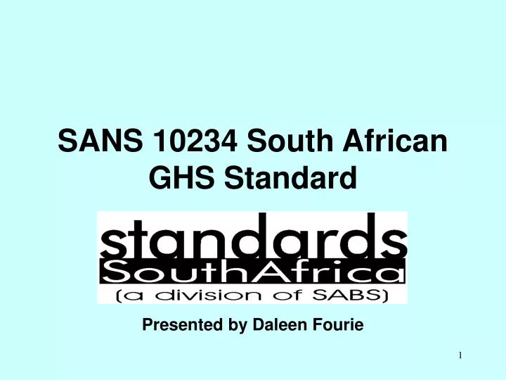 sans 10234 south african ghs standard