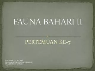 FAUNA BAHARI II