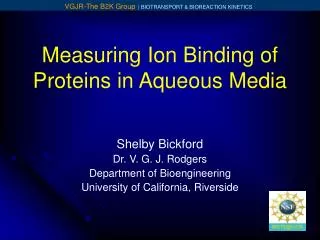 Measuring Ion Binding of Proteins in Aqueous Media