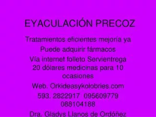 EYACULACIÓN PRECOZ