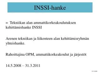 INSSI-hanke