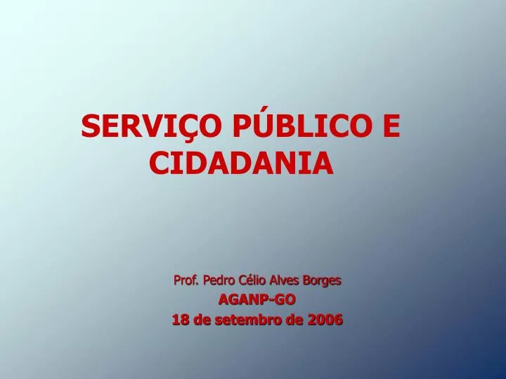 servi o p blico e cidadania