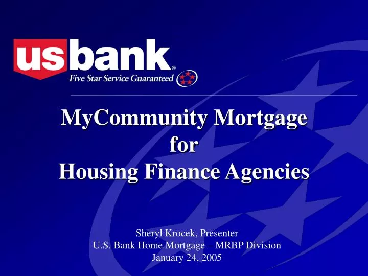 mycommunity mortgage for housing finance agencies