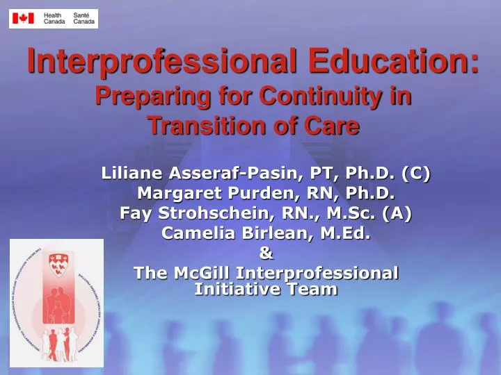 interprofessional education preparing for continuity in transition of care