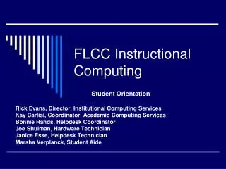 FLCC Instructional Computing