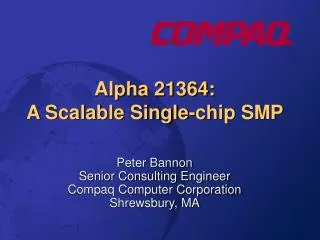 Alpha 21364: A Scalable Single-chip SMP
