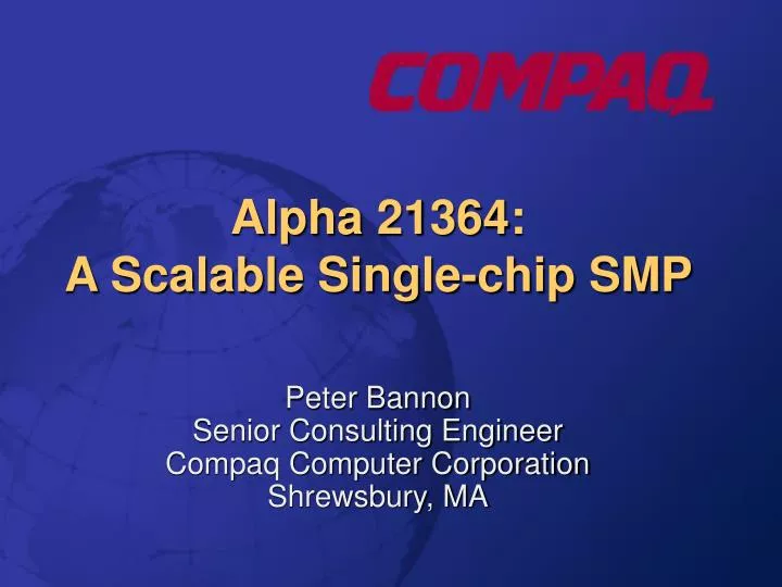 alpha 21364 a scalable single chip smp