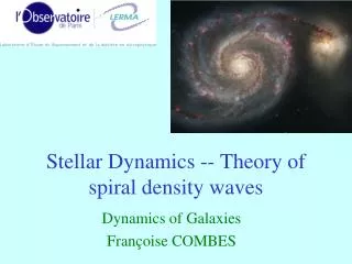 Stellar Dynamics -- Theory of spiral density waves