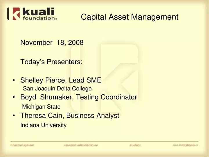 capital asset management