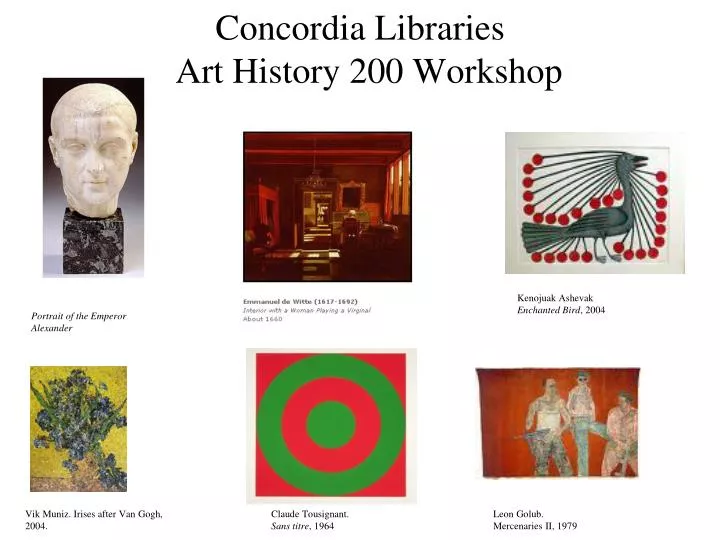 concordia libraries art history 200 workshop
