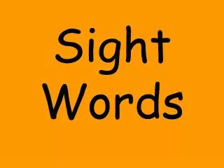 Sight Words
