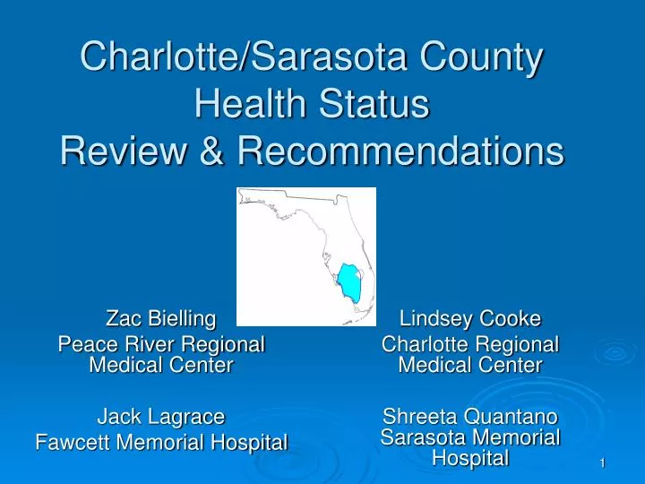 charlotte sarasota county health status review recommendations
