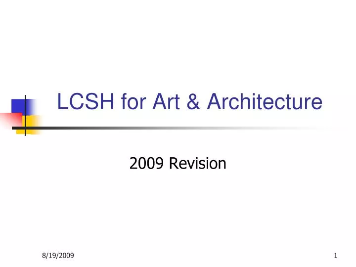lcsh for art architecture