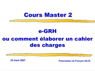 Cours Master 2