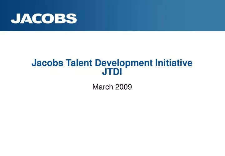 jacobs talent development initiative jtdi