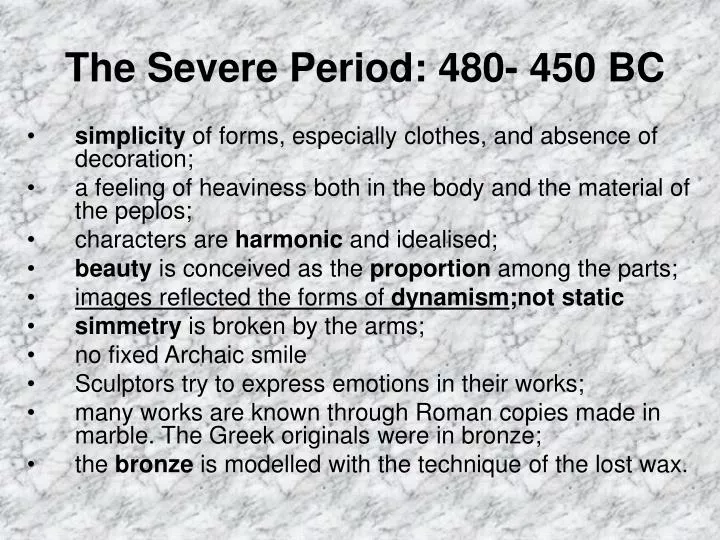 the severe period 480 450 bc