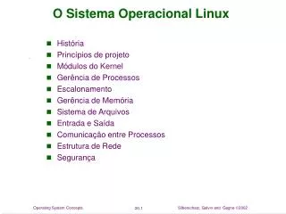 O Sistema Operacional Linux