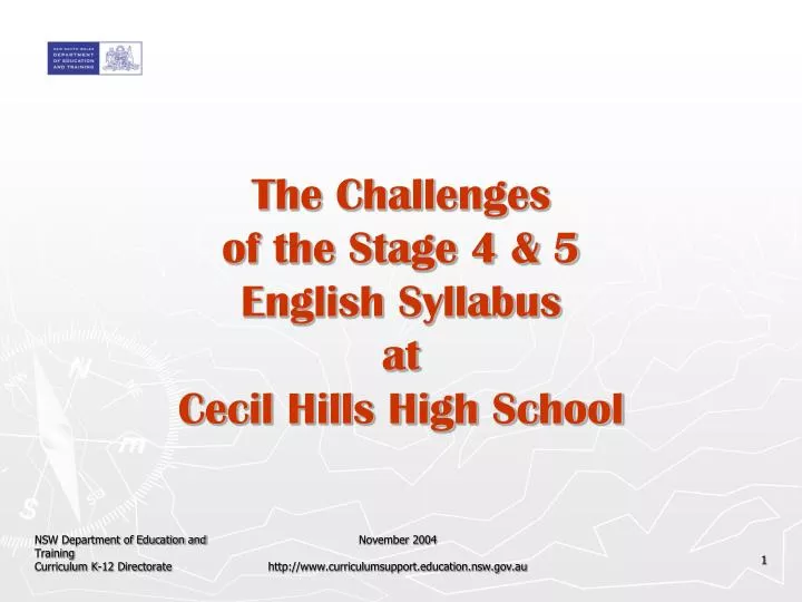 the challenges of the stage 4 5 english syllabus at cecil hills high school
