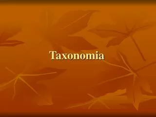 taxonomia