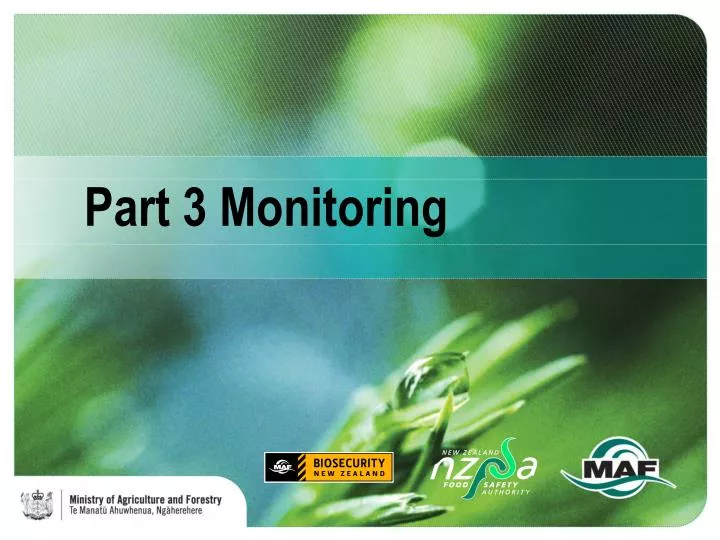 part 3 monitoring