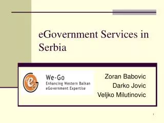 eGovernment Services in Serbia