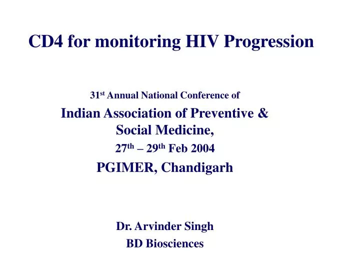 cd4 for monitoring hiv progression