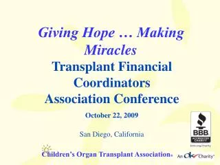 Children’s Organ Transplant Association ®