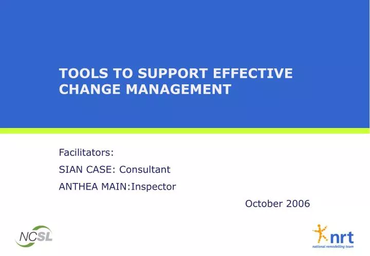 tools to support effective change management