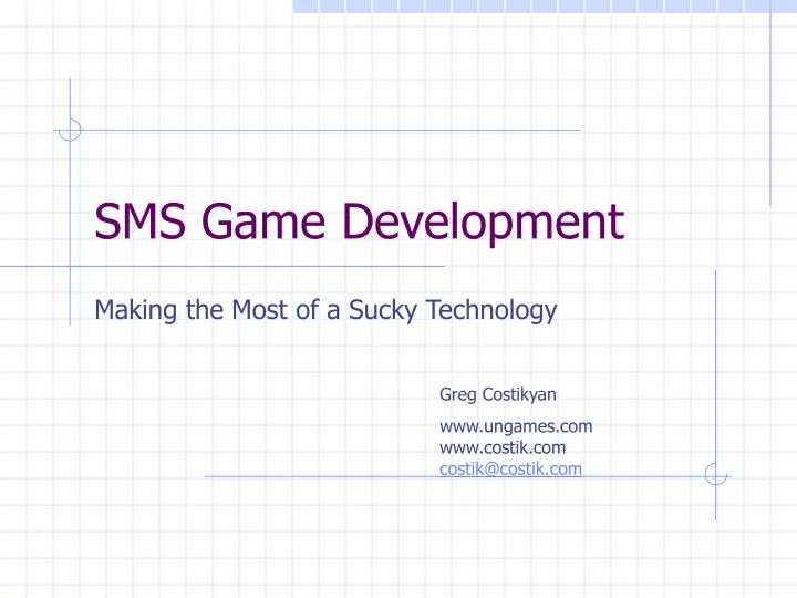 sms game development