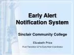 Early Alert Notification System - slide 1